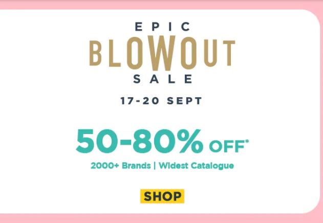 India Desire : Ajio Epic Blowout Sale: Get Upto 80% Off On All Styles [17th Sep - 20th Sep 2021]